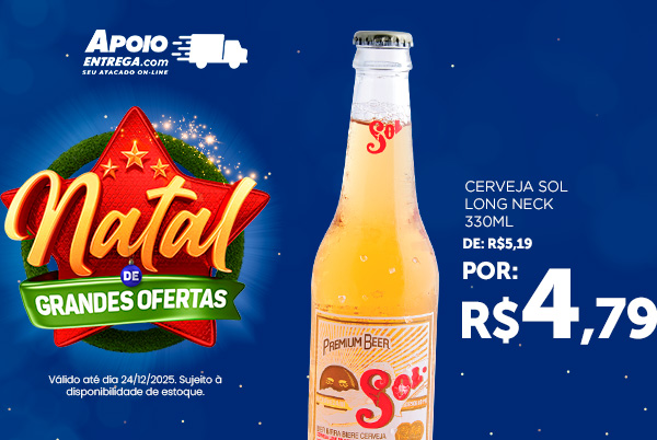 Cerveja Sol Long Neck 330ml 24/12